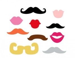 moustaches et bouches à découper