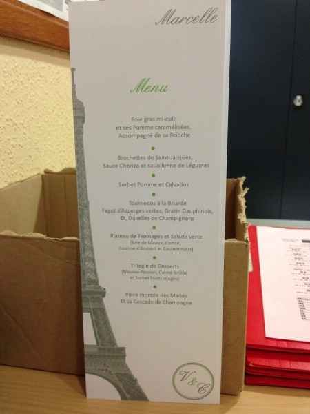 Marque place menu