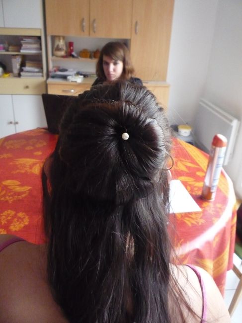 premier essayage de coiffure