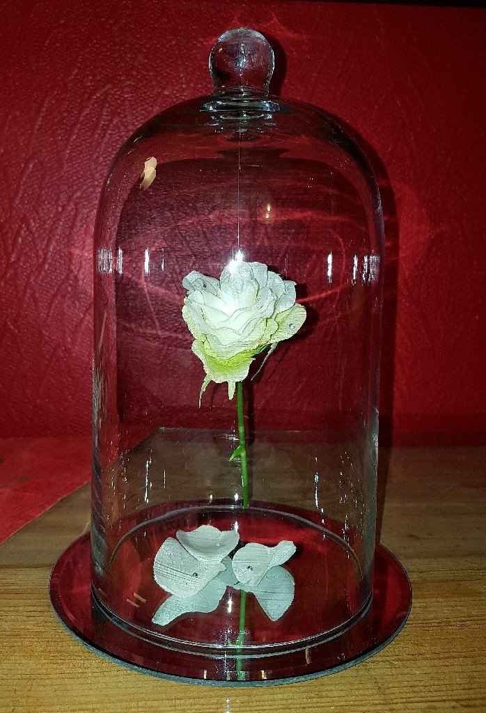  diy cloche de verre et rose la belle et la bête - 1