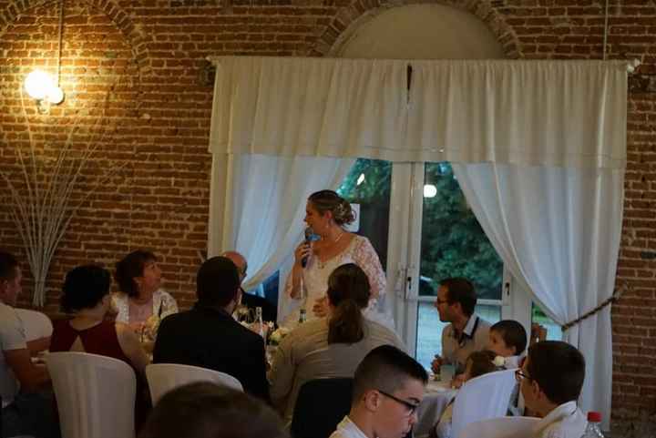 Et oui c'est moi aussi qui ait fait le discours au début du repas, Mr n'a jamais voulu hihi
