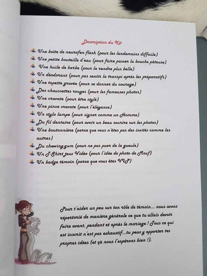 Description kit témoin homme