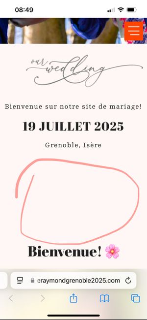 Site web Mariages - Comment supprimer l’espace 1