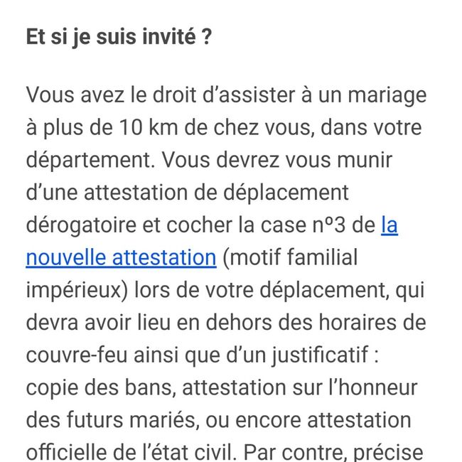 Maruage le 17 avril et repas chez soi est ce autorise3? - 1