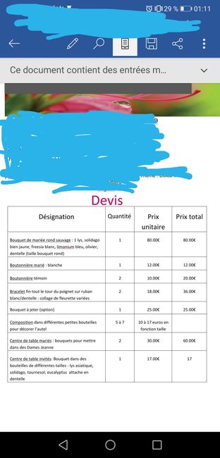 Devis fleuriste 2