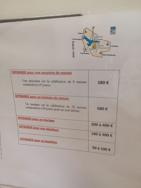 Combien coûte la cérémonie religieuse ? - 1