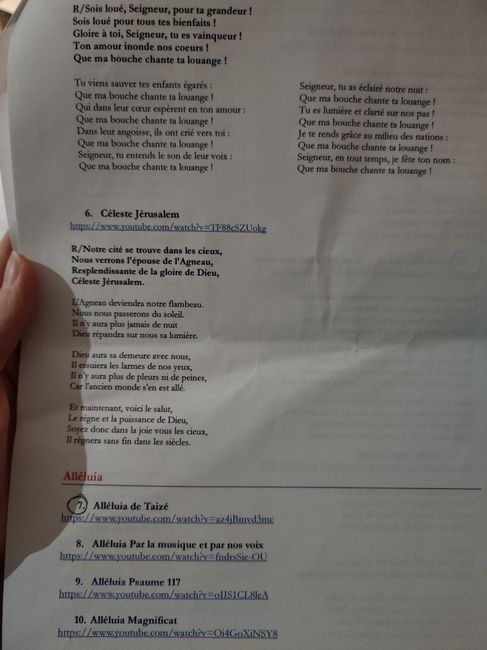 Contenu d'une bénédiction catholique - 3