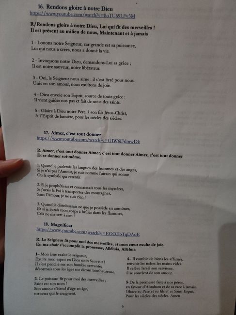 Contenu d'une bénédiction catholique - 6