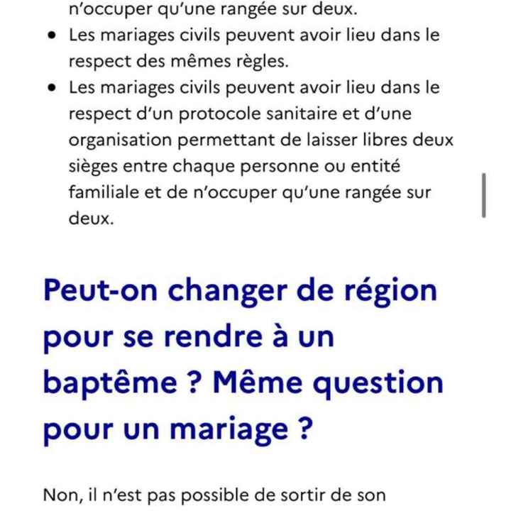Maruage le 17 avril et repas chez soi est ce autorise3? - 1