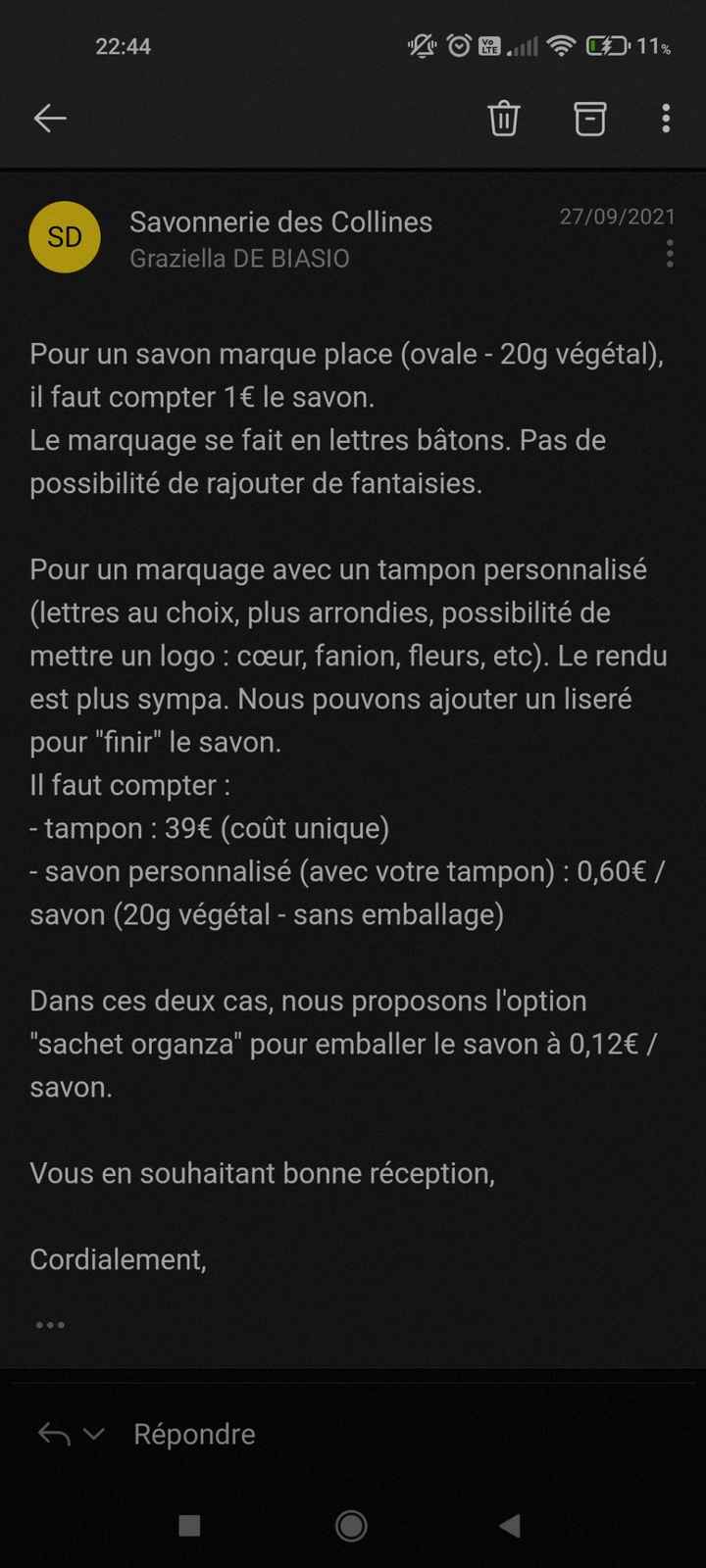 Cadeau des invités - 1