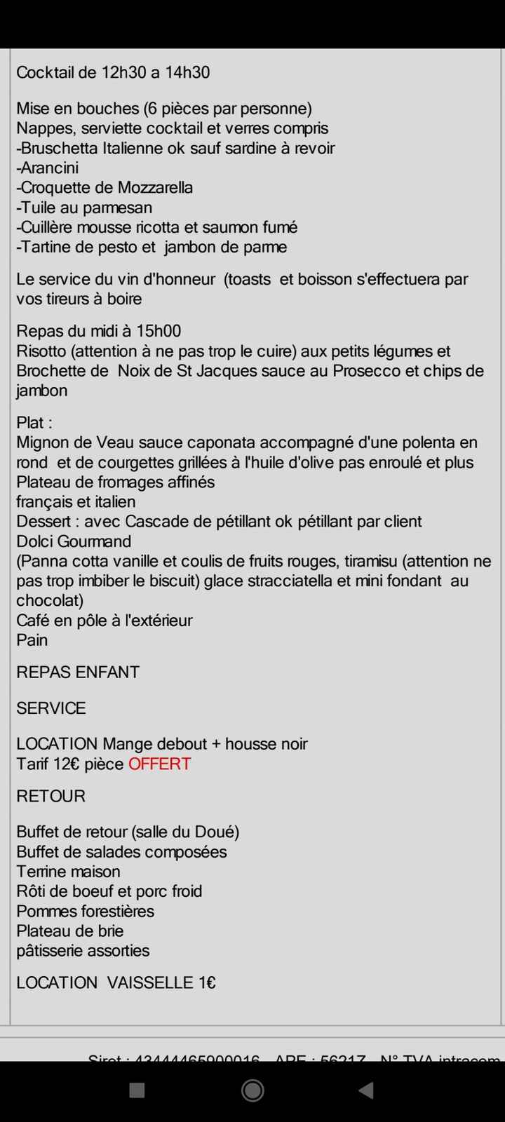Repas de mariage - 1