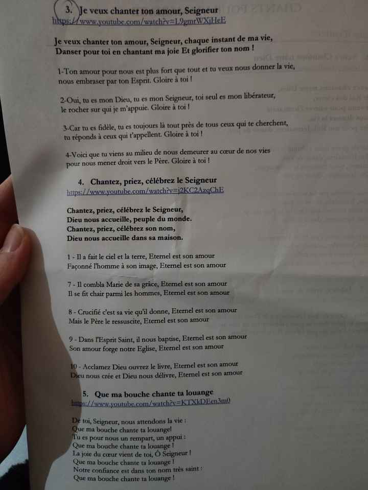Contenu d'une bénédiction catholique - 2