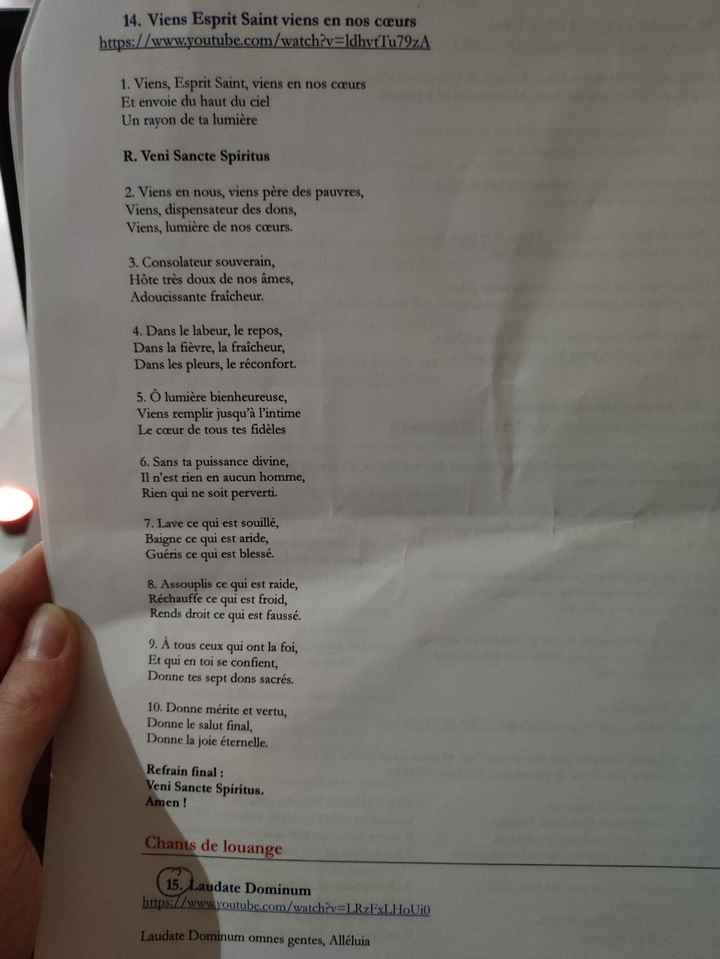 Contenu d'une bénédiction catholique - 5