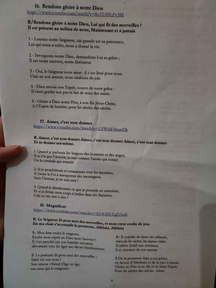 Contenu d'une bénédiction catholique - 6