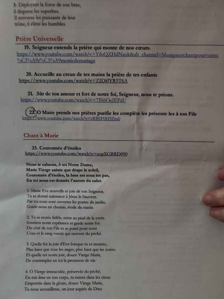 Contenu d'une bénédiction catholique - 7