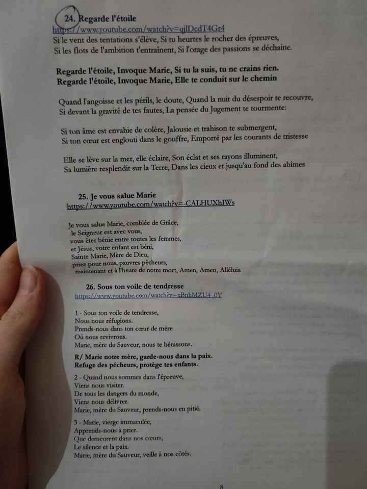 Contenu d'une bénédiction catholique - 8