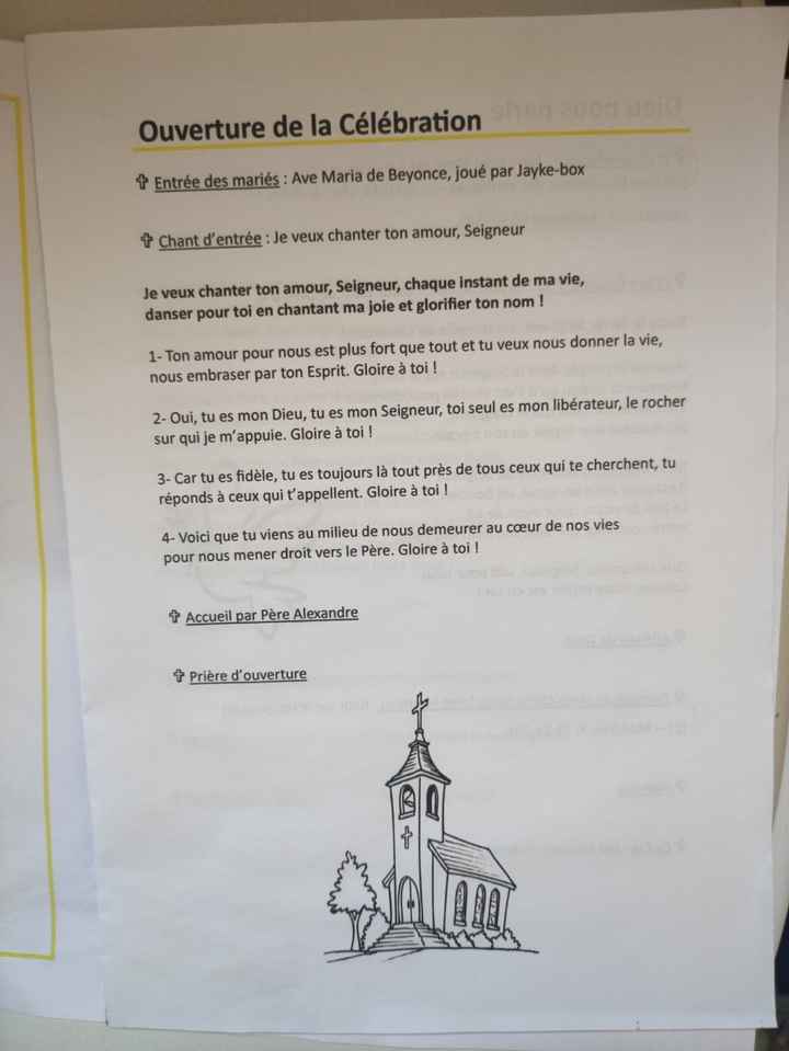 Livret d'église ( bénédiction) - 3