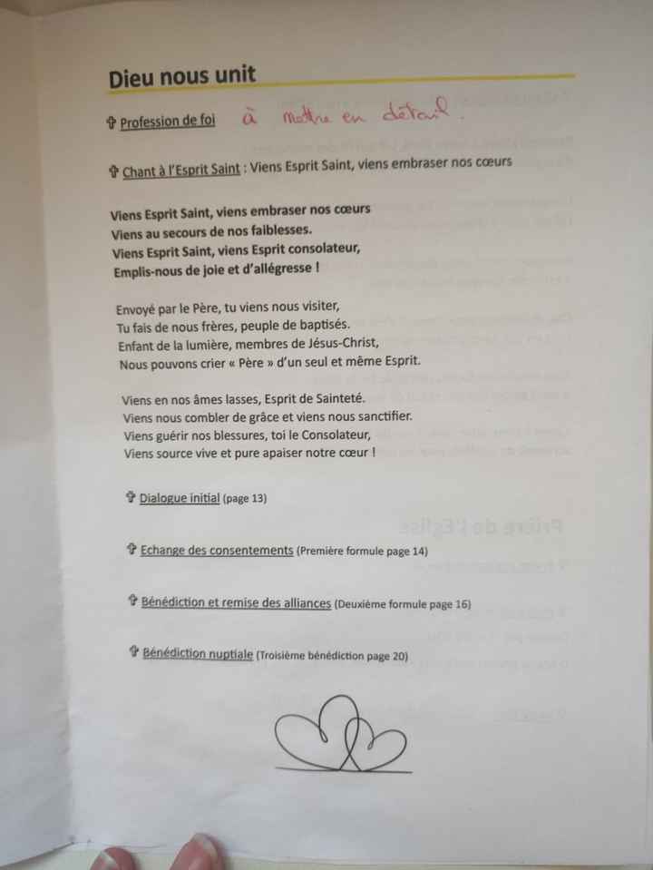 Livret d'église ( bénédiction) - 5