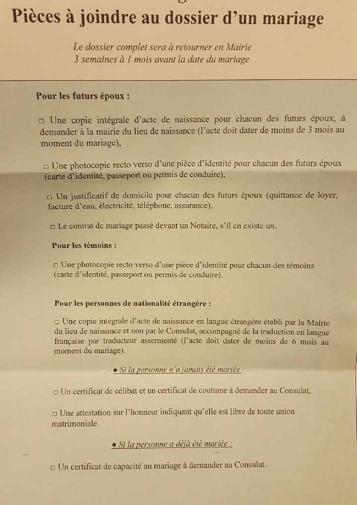 Dossier mariage mairie - 1
