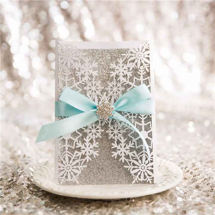 Faire Part Mariage thème neige 
