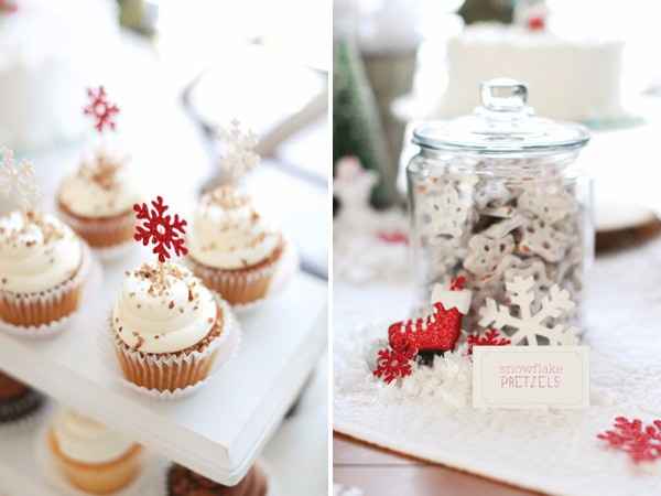 Bar à sucreries Mariage thème neige 