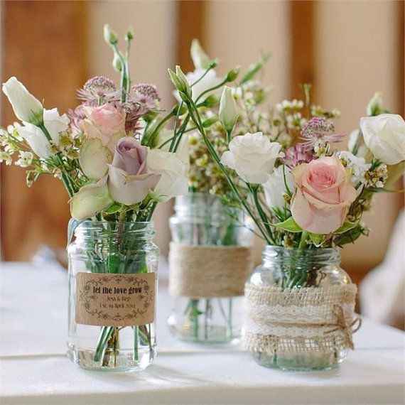 pot de fleur toile de jute et étiquette 