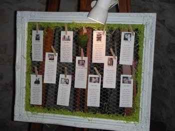 plan de table cadre en bois grillagé 