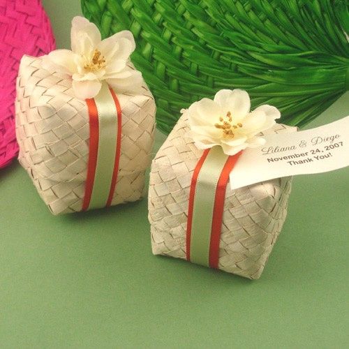 Boite à dragée Tahiti chic