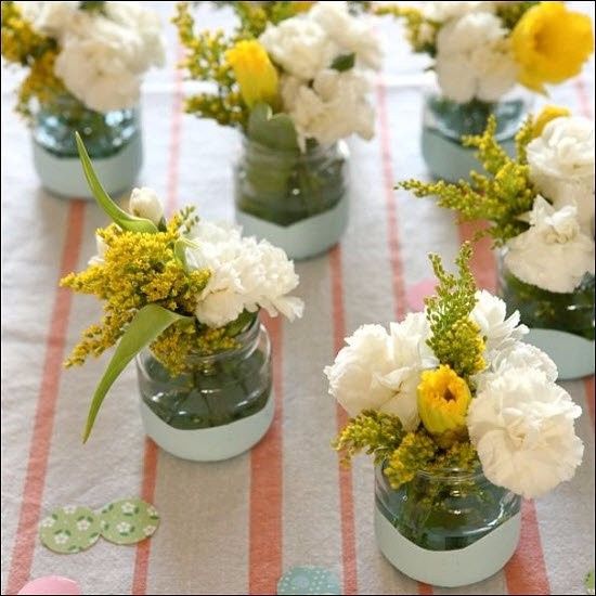 pot de fleur semi peint 