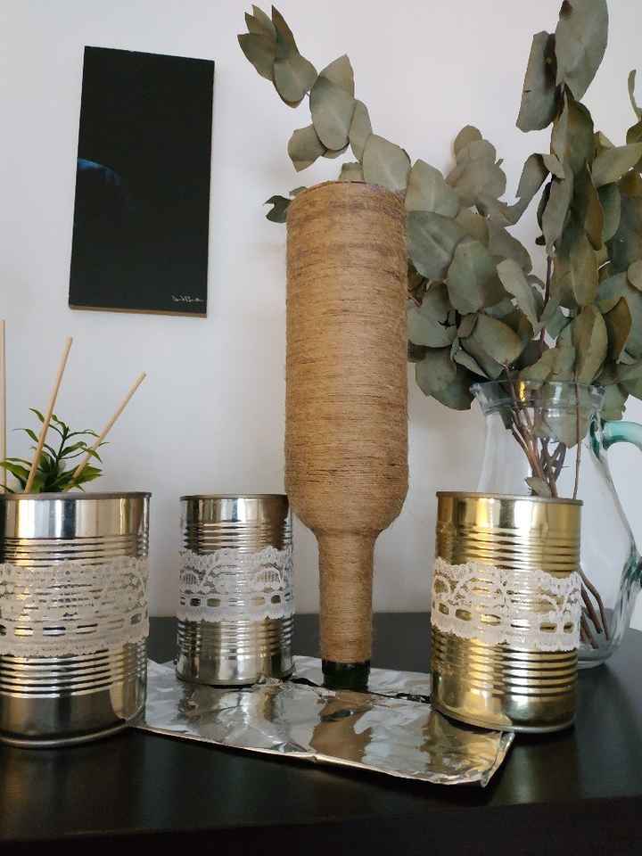 Décoration de table en cours