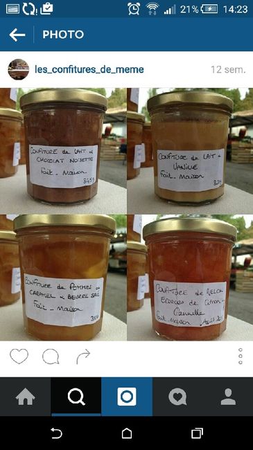 Pots de confitures pour remplacer les dragées ... - 1