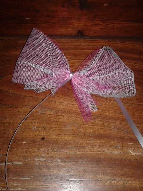 Mes noeuds pour les voitures des invités... 