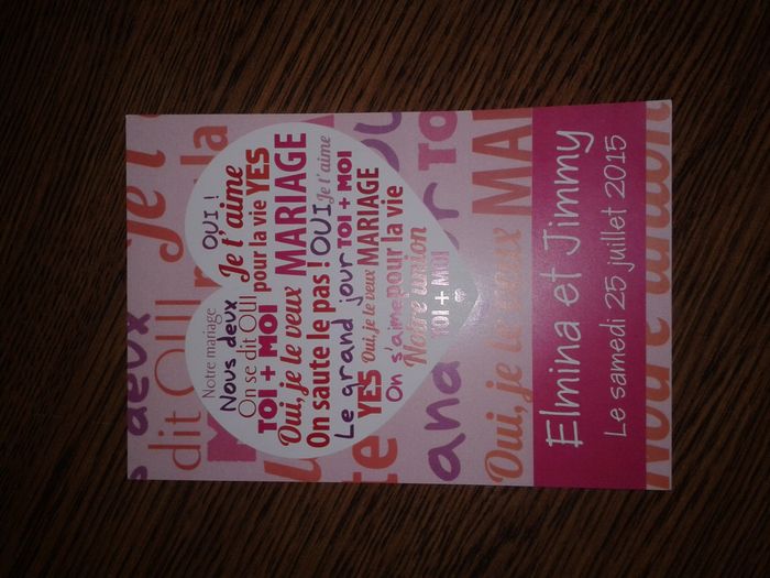 Faire part de notre mariage