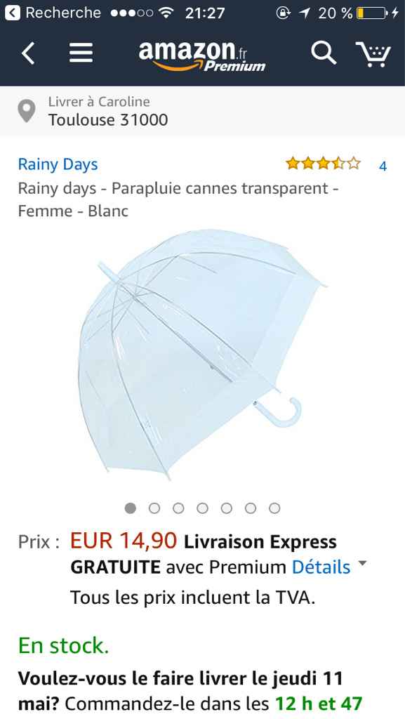 Parapluie transparent - 1