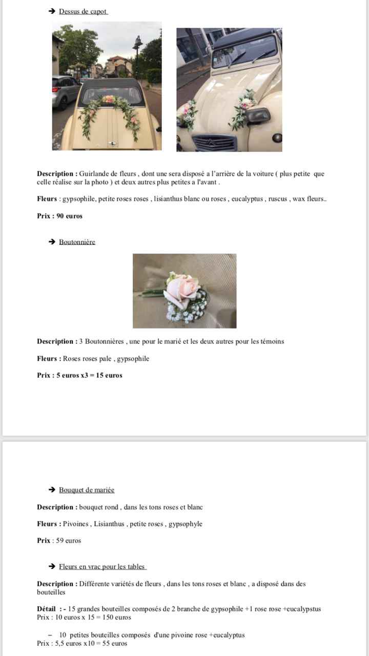Devis fleuriste - 1