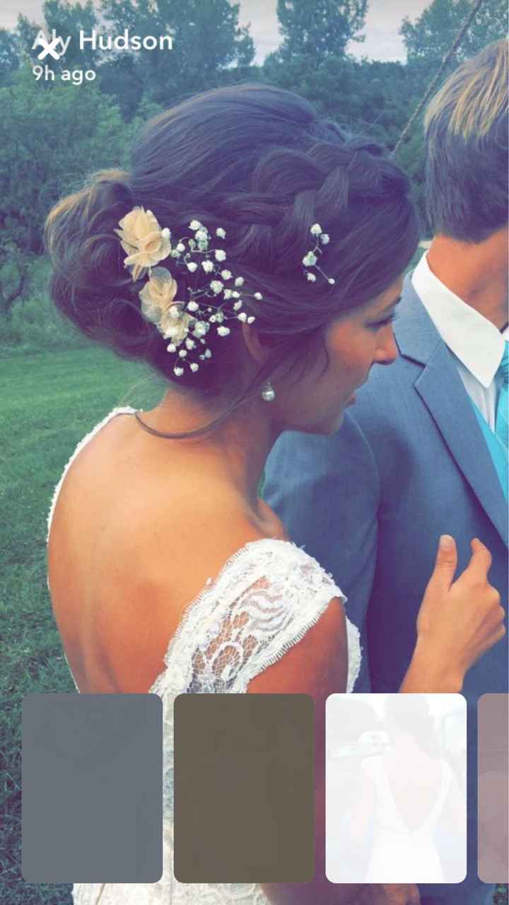 Coiffure mariage champetre romantique - 1