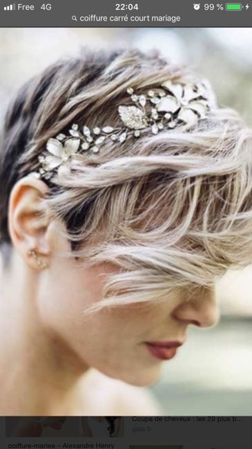 Coiffure cheveux courts - 1