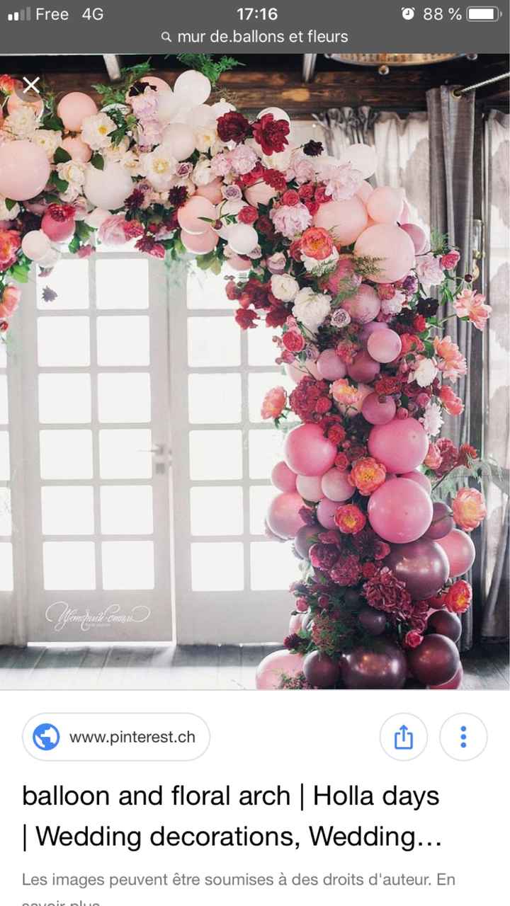 Mur de ballon pour mariage - 1