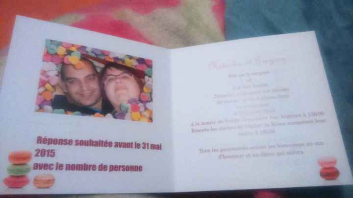 Faire part thème gourmandise/bonbons - 1