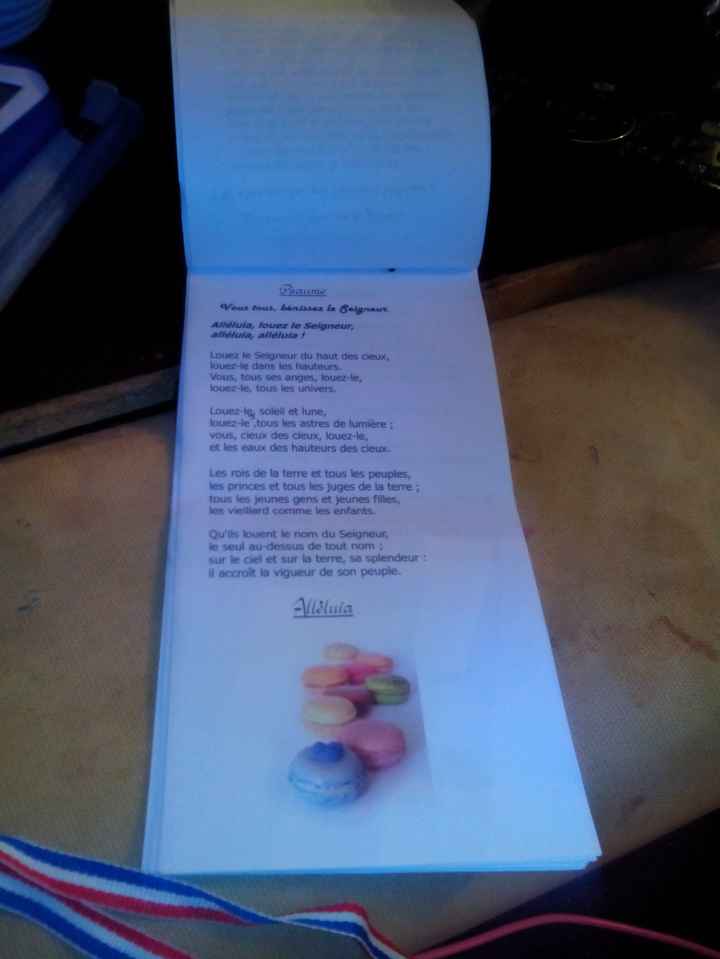 Theme gourmandise  idées livret de messe - 1