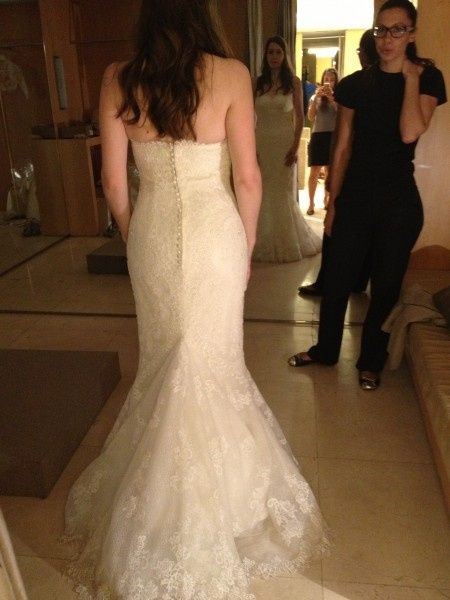 Robe traîne repliée