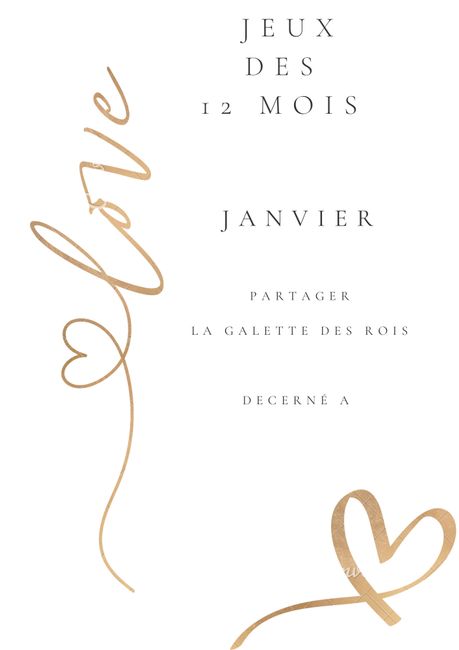 Jeux des 12 mois - 1