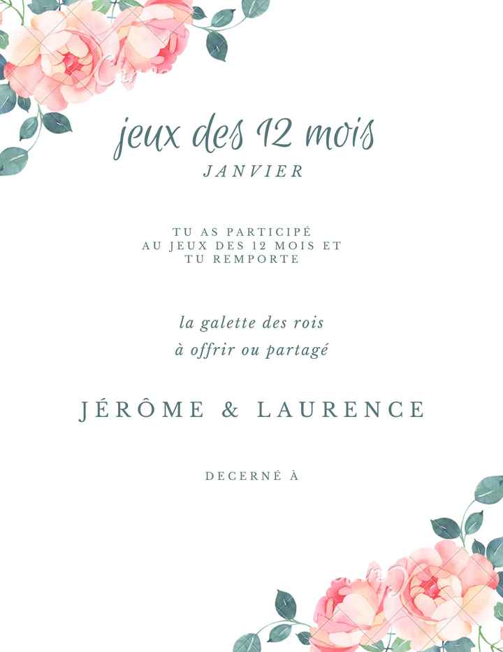 Jeux des 12 mois - 1