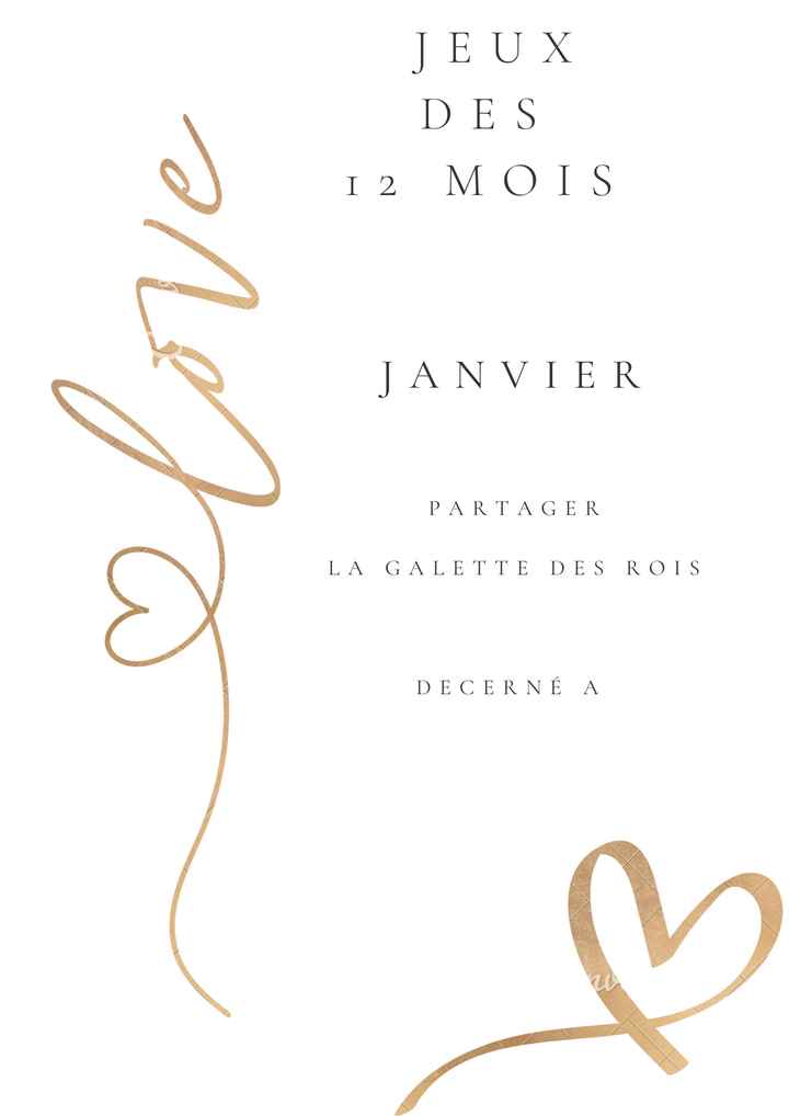 Jeux des 12 mois - 1