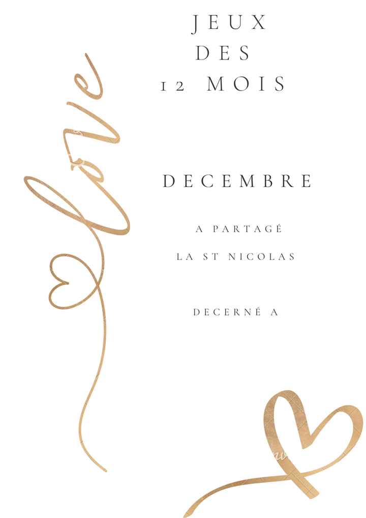 Jeux des 12 mois - 12