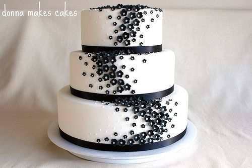 Wedding cake Blanck & White 