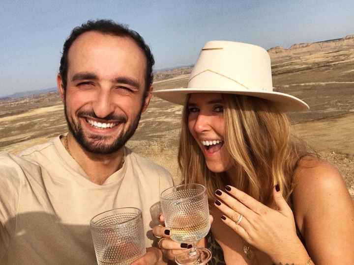 la demande en mariage au milieu du désert des Bardenas 