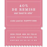 Code promo Cotton bird - 1