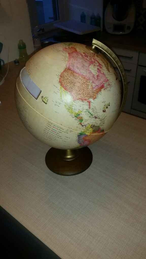 Mon urne globe terreste pour notre voyage de noces - 1