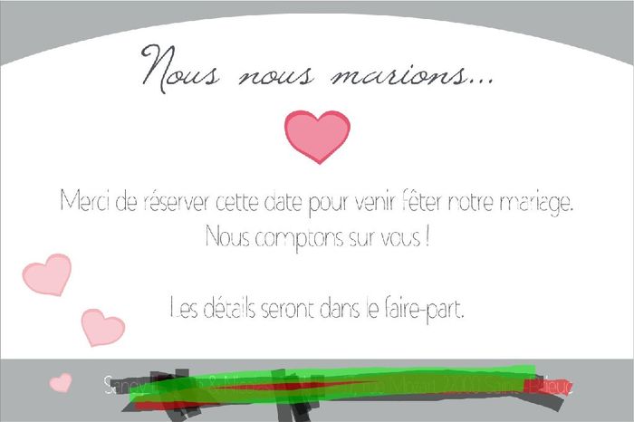 Voici nos save the date - 2